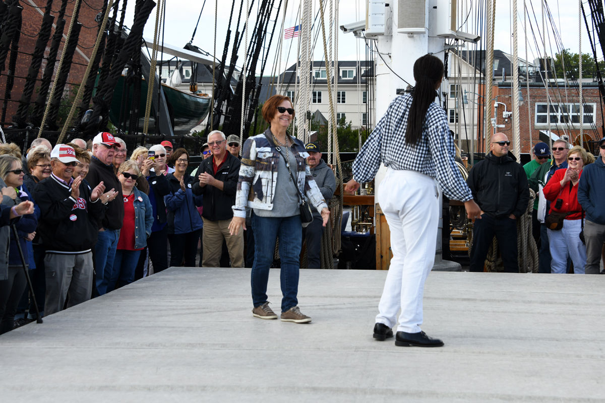 165 Marie Brown helped the naval officer tell her story of high adventure on the seas..jpg